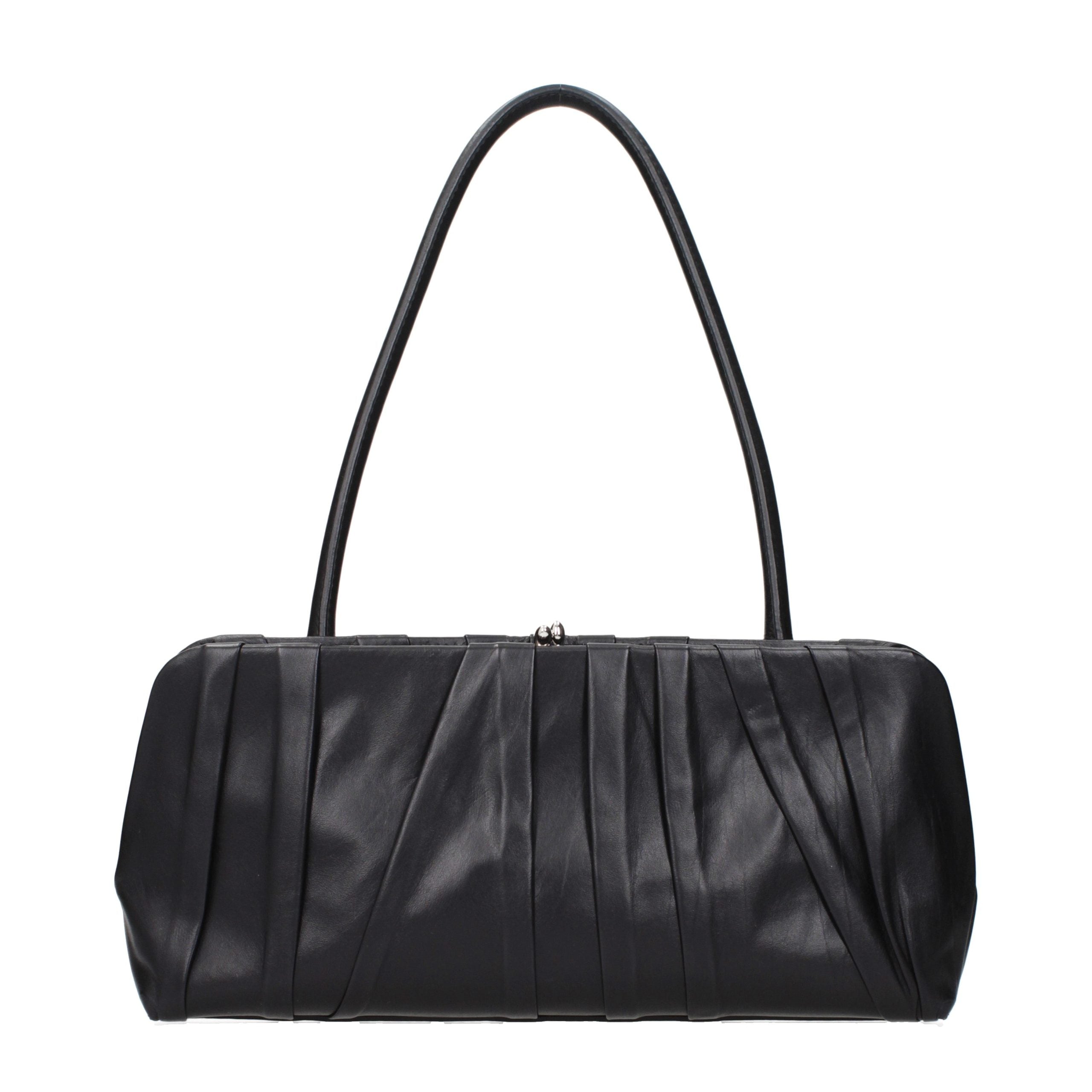 Jil Sander Black Leather Shoulder Bag