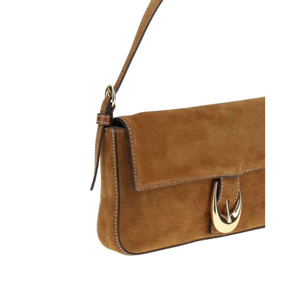 Staud Brown Leather Shoulder Bag