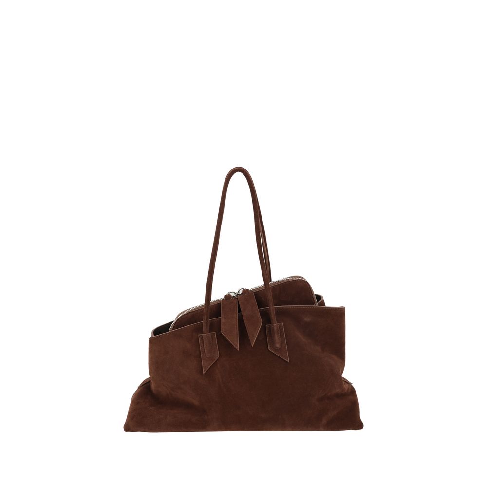 The Attico Brown Leather Shoulder Bag