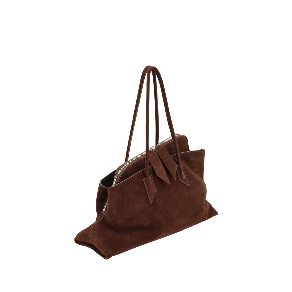 The Attico Brown Leather Shoulder Bag