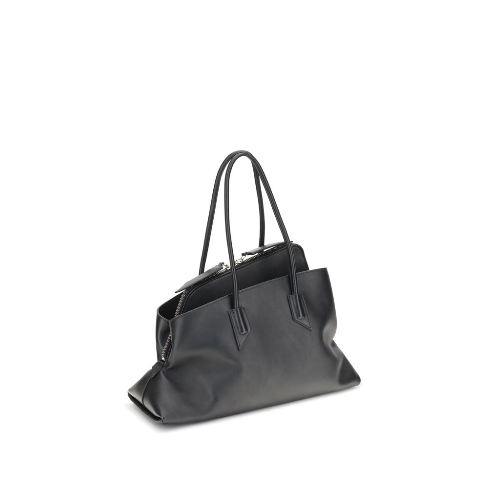 The Attico Black Leather Shoulder Bag