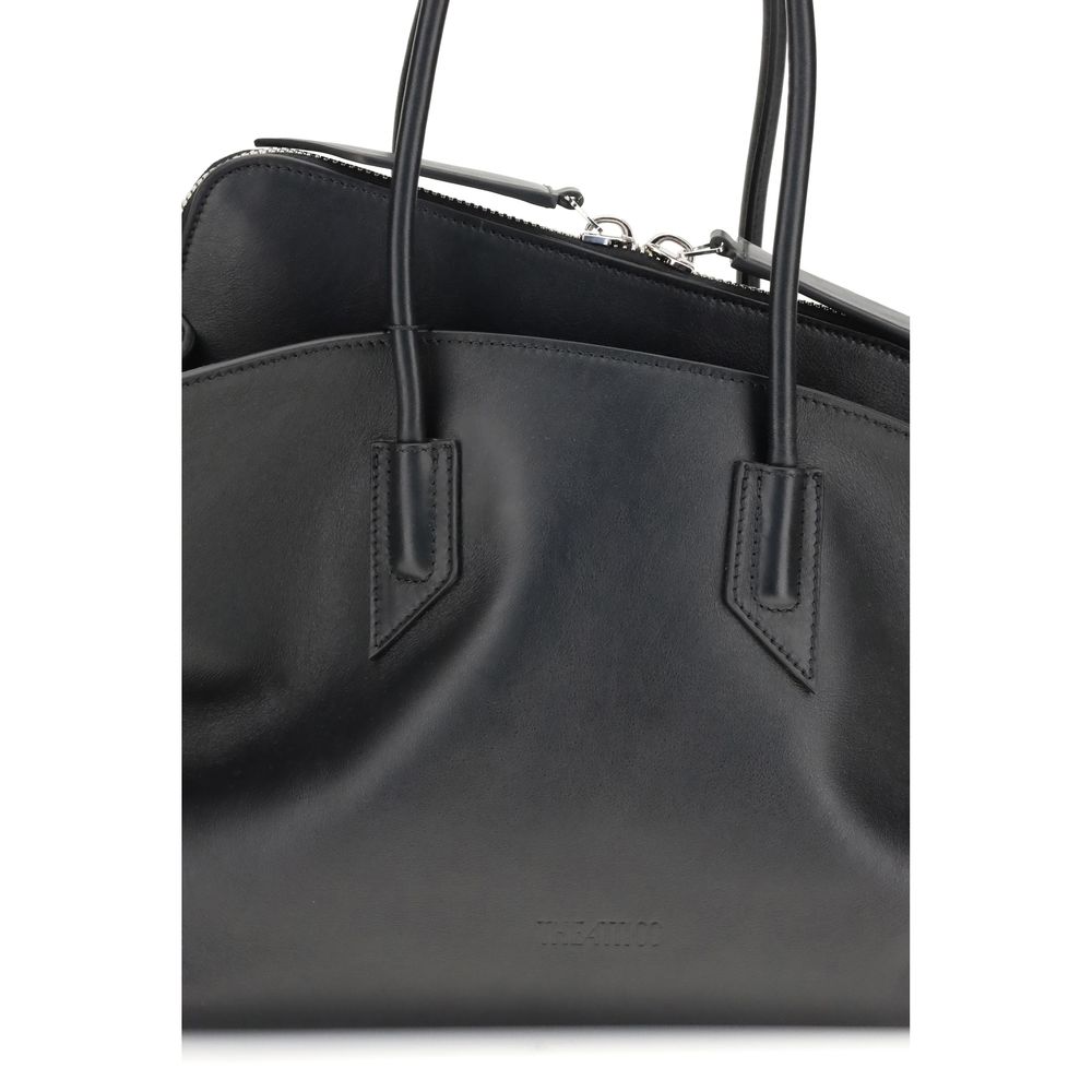 The Attico Black Leather Shoulder Bag
