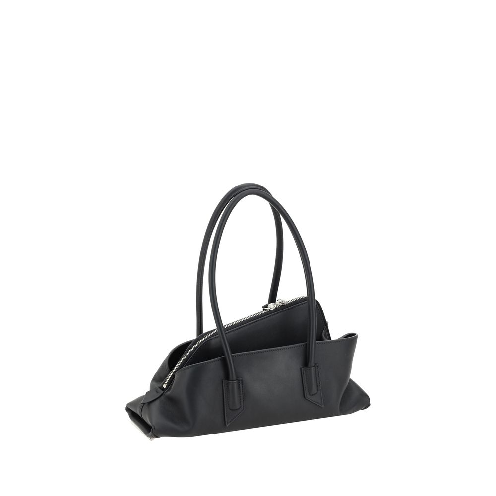 The Attico Black Leather Shoulder Bag