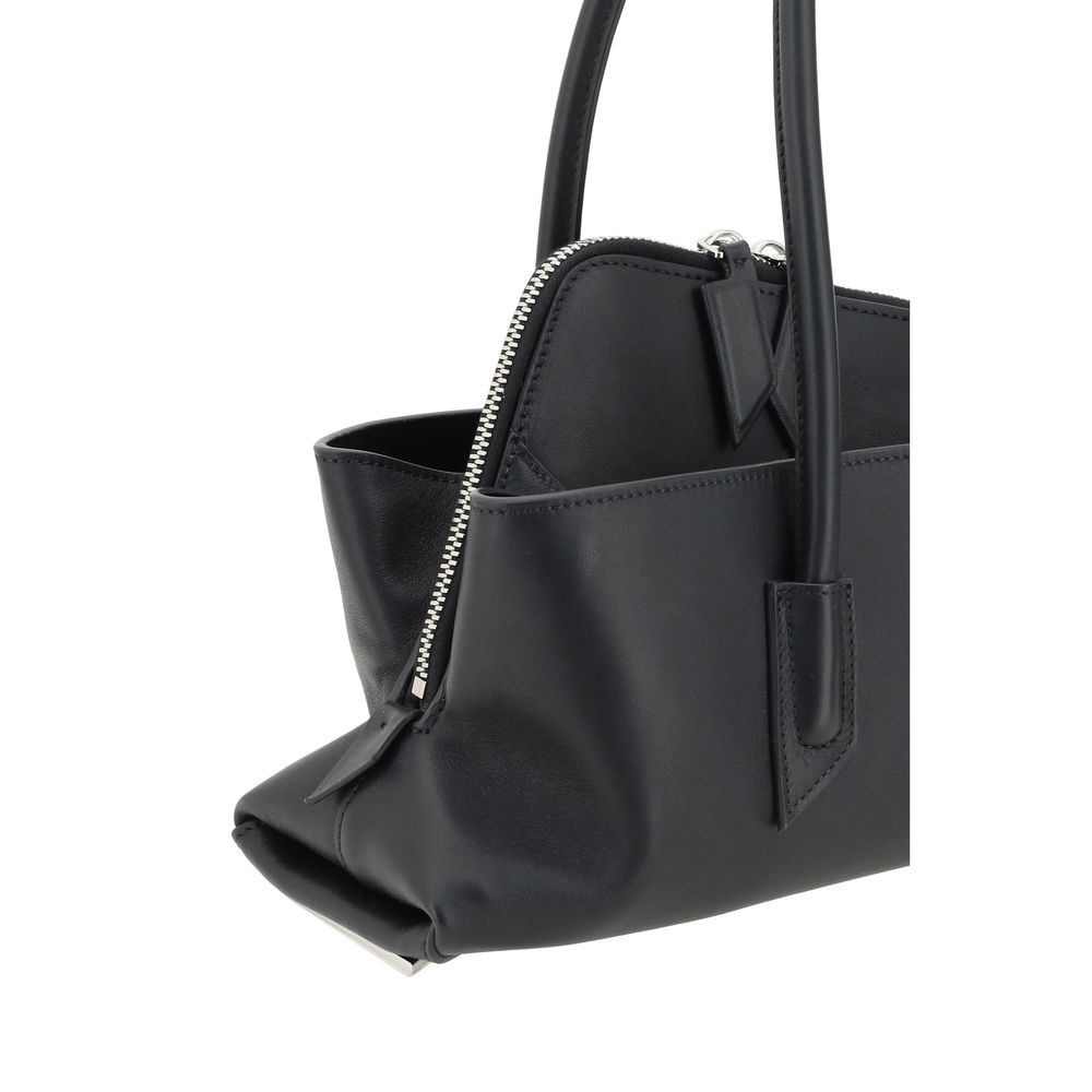 The Attico Black Leather Shoulder Bag