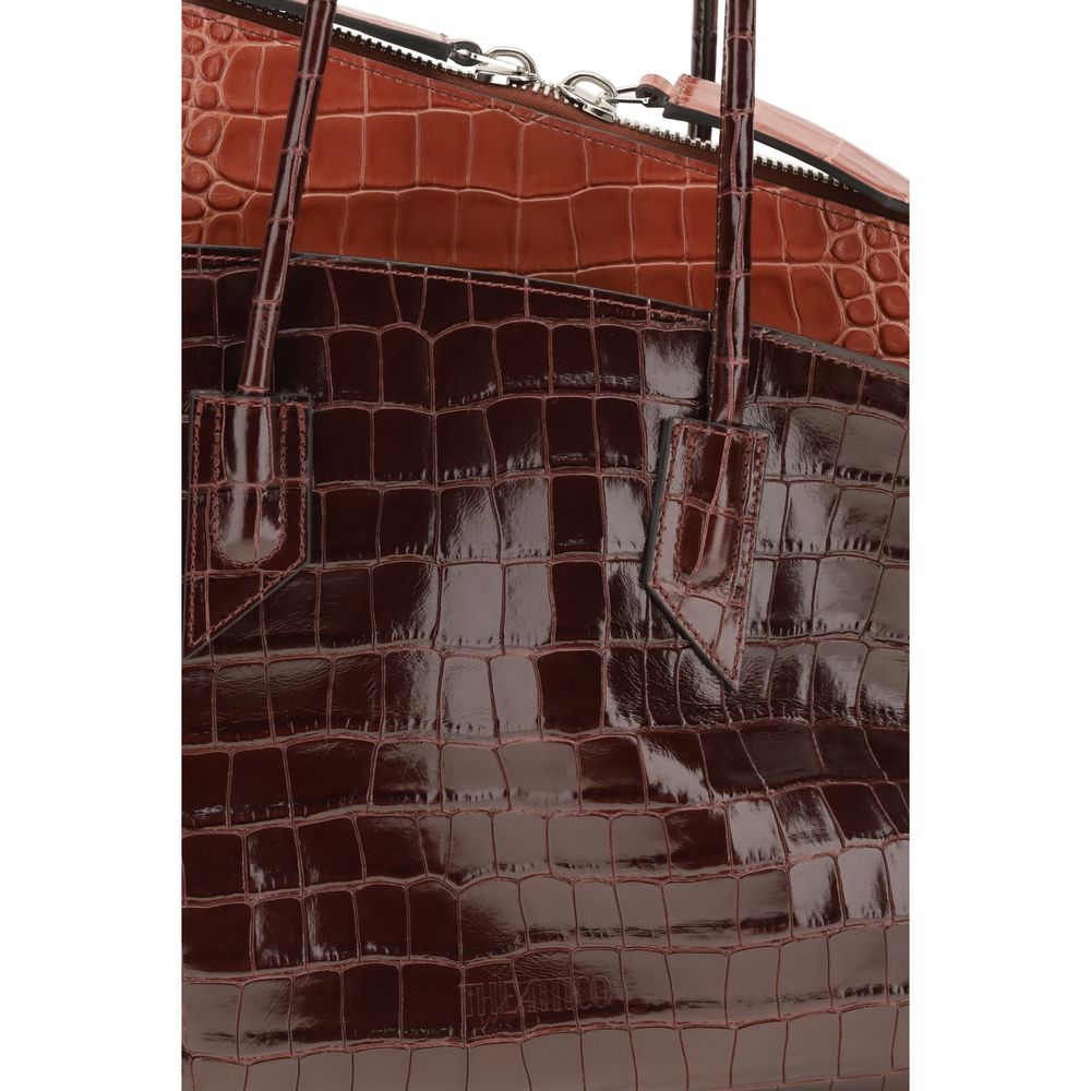 The Attico Bordeaux Leather Shoulder Bag