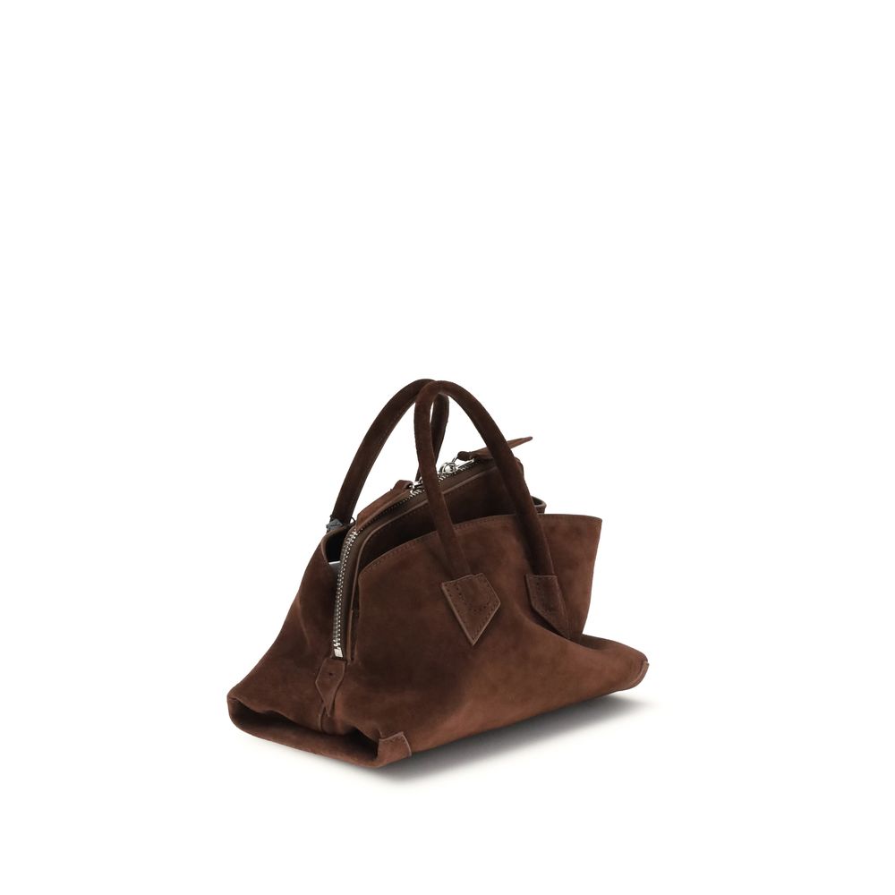 The Attico Brown Leather Shoulder Bag
