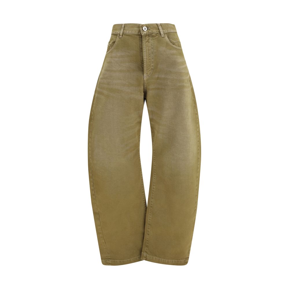The Attico Brown Cotton Jeans Denim