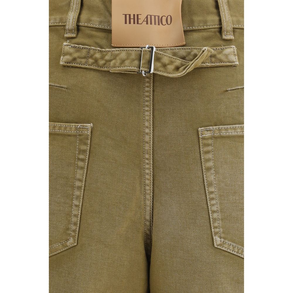 The Attico Brown Cotton Jeans Denim