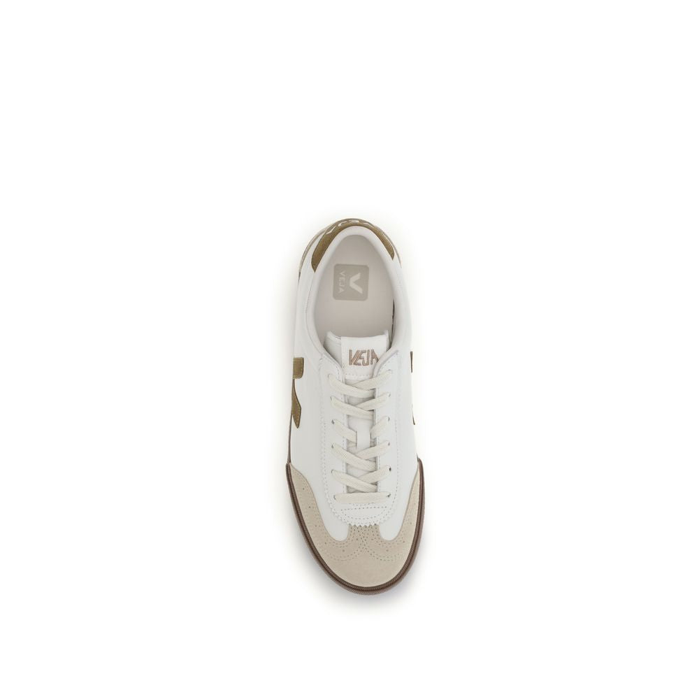 Veja Beige Leather Athletic Sneakers