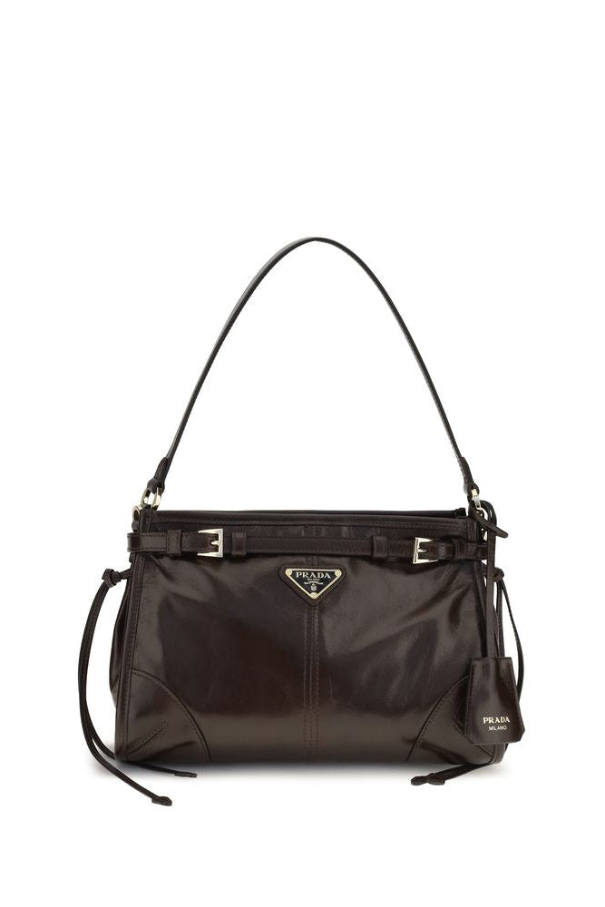 Prada Brown Calf Leather Bos Taurus Handbag