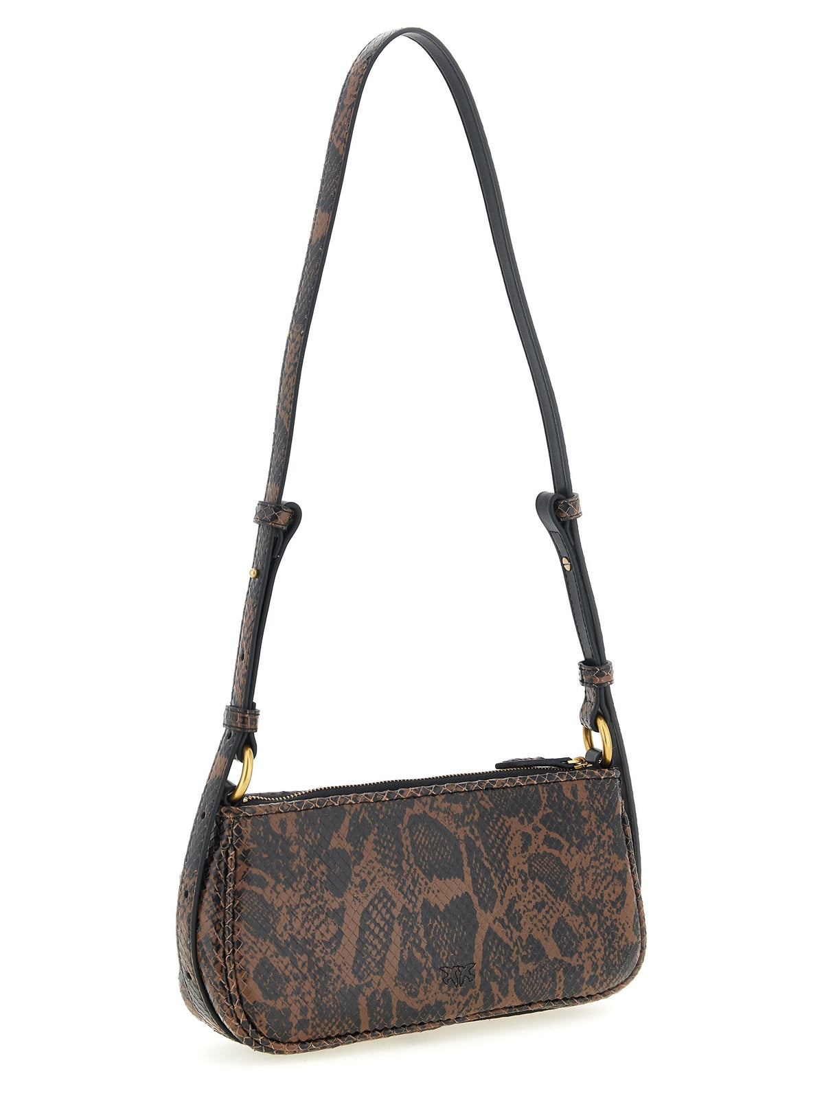 PINKO Brown Calfskin Shoulder Bag