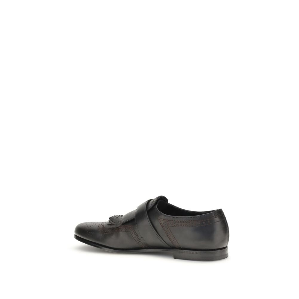 Church's Black Leather Slip-On Loafers