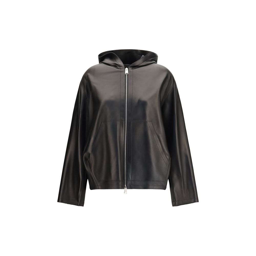 Khaite Black Aries Leather Jacket