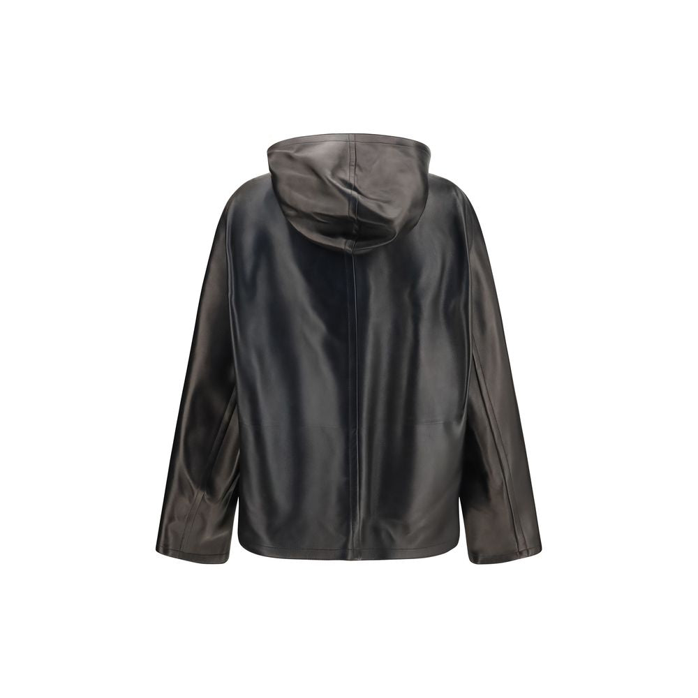Khaite Black Aries Leather Jacket