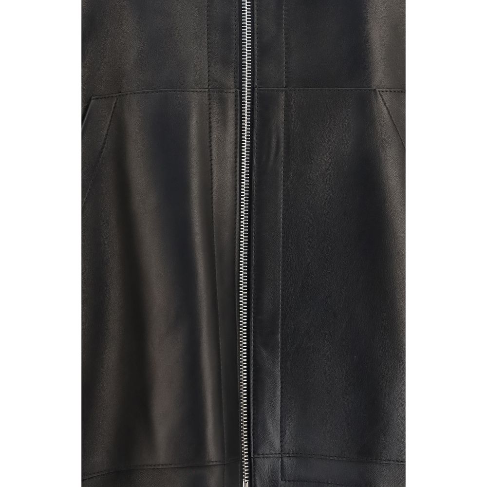 Khaite Black Aries Leather Jacket