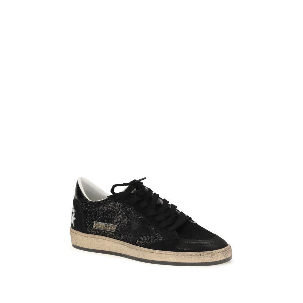 Golden Goose Black Leather Low Top Sneakers
