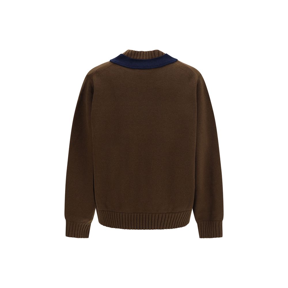 Sacai Brown Wool Sweatshirt