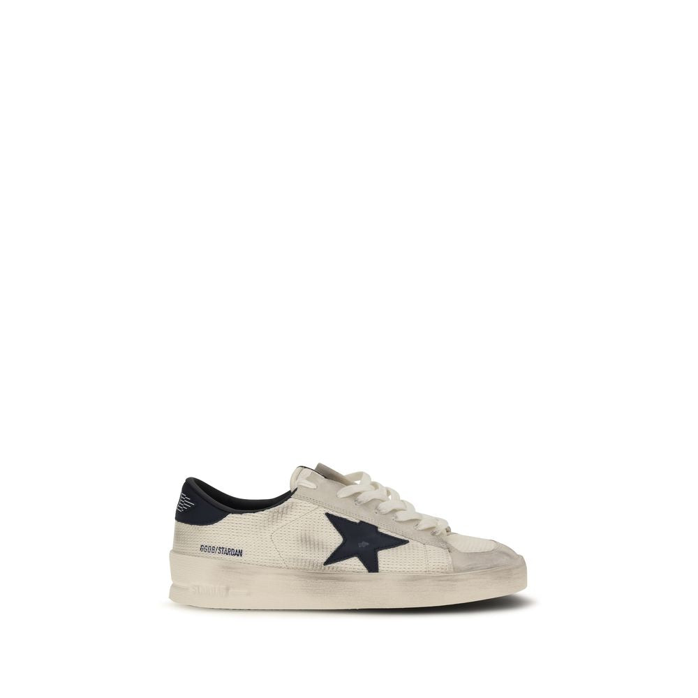 Golden Goose Beige Leather Athletic Sneakers
