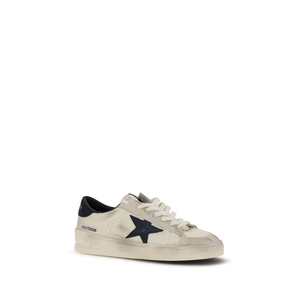 Golden Goose Beige Leather Athletic Sneakers