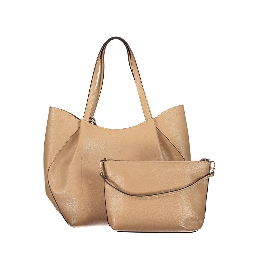 Guess Jeans Beige Women's Bag with Shoulder Handles