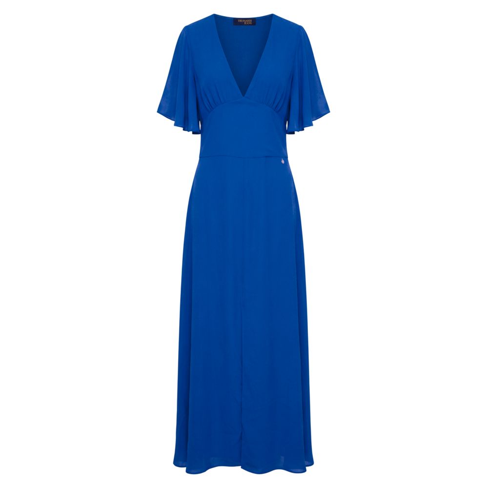 Trussardi Jeans Blue Polyester Women Dress