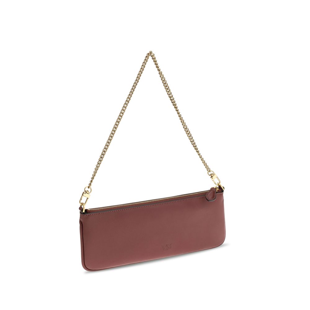 PINKO Bordeaux Leather Shoulder Bag