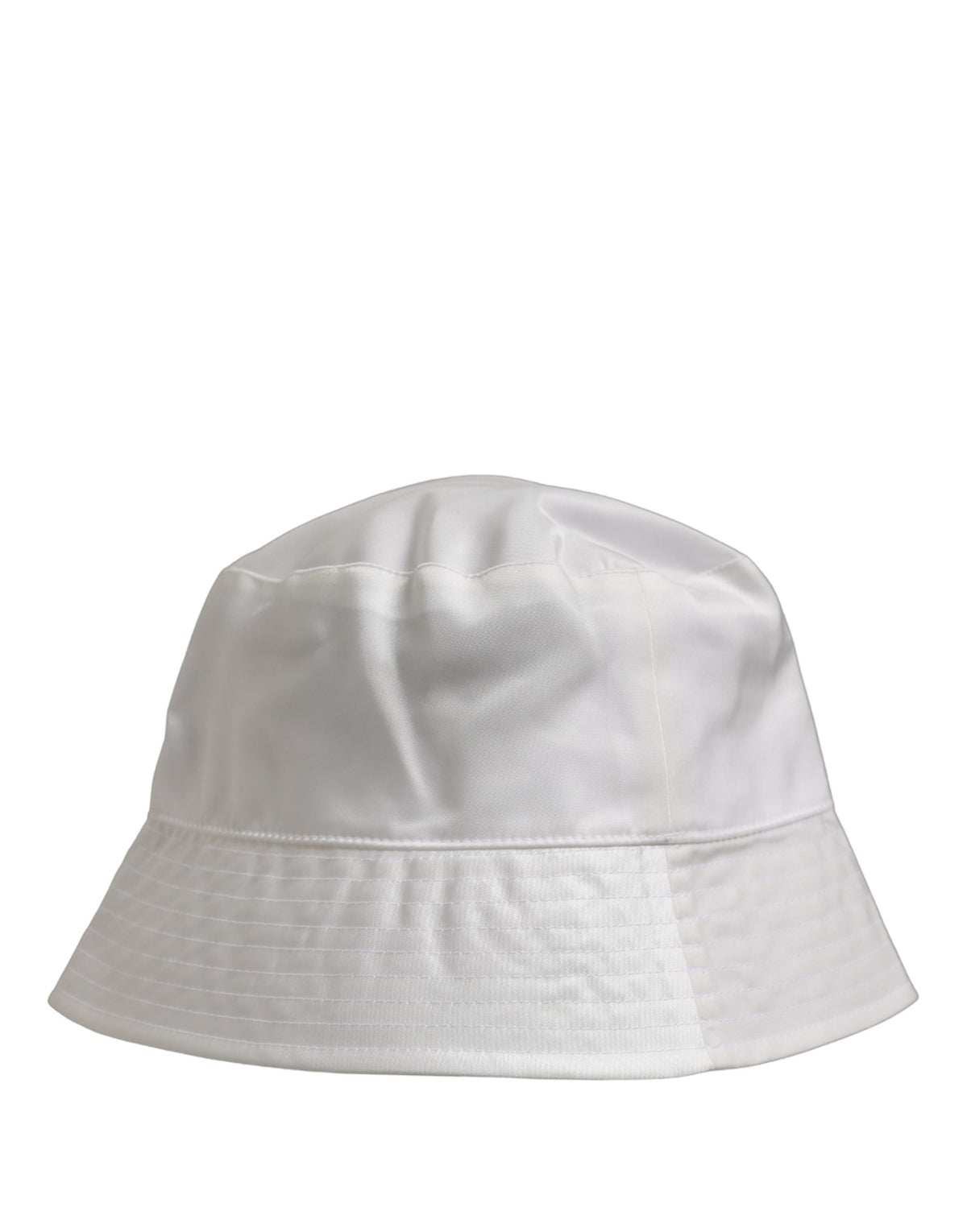 New Dolce & Gabbana Men White Nylon Wide Brim Bucket Capello Hat