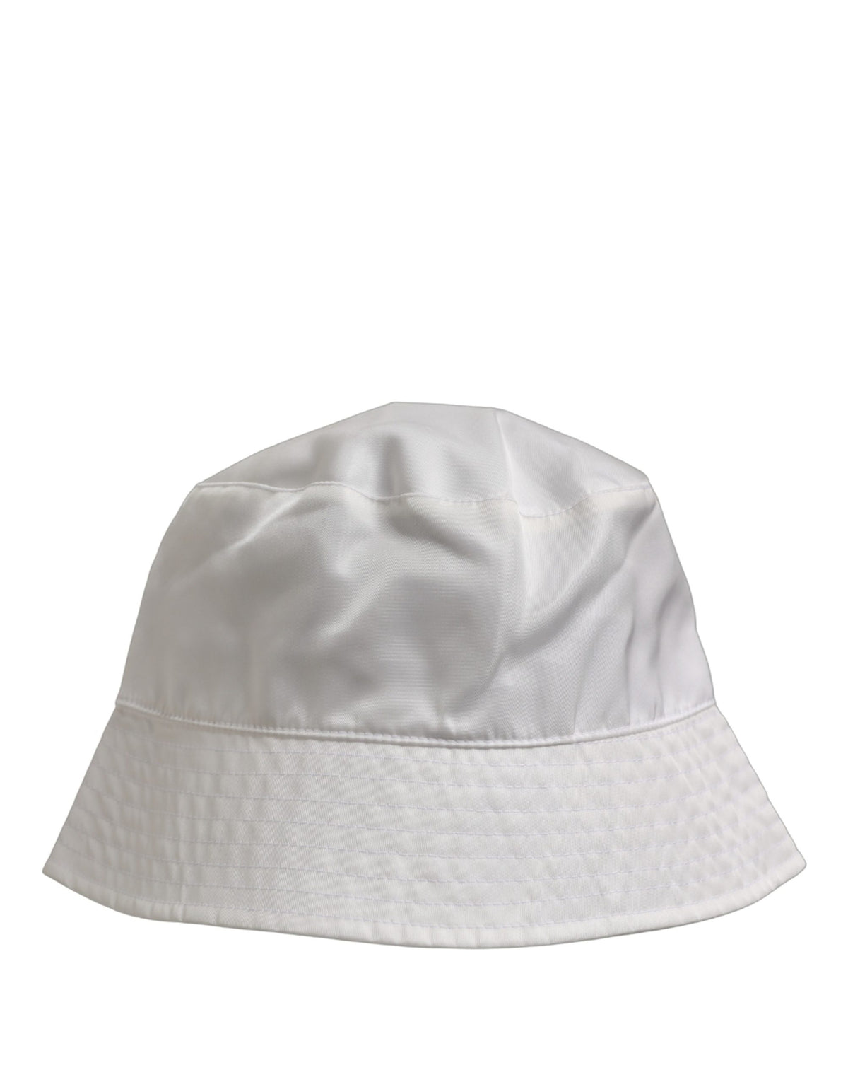 New Dolce & Gabbana Men White Nylon Wide Brim Bucket Capello Hat