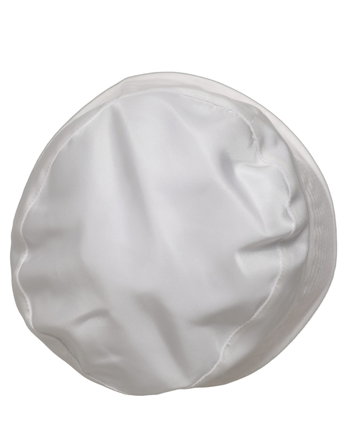 New Dolce & Gabbana Men White Nylon Wide Brim Bucket Capello Hat
