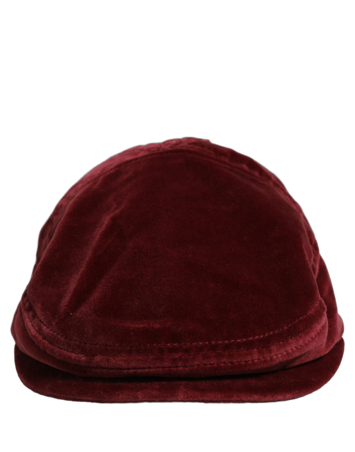 New Dolce & Gabbana Men Dark Red Cotton Newsboy Capello Cabbie Hat