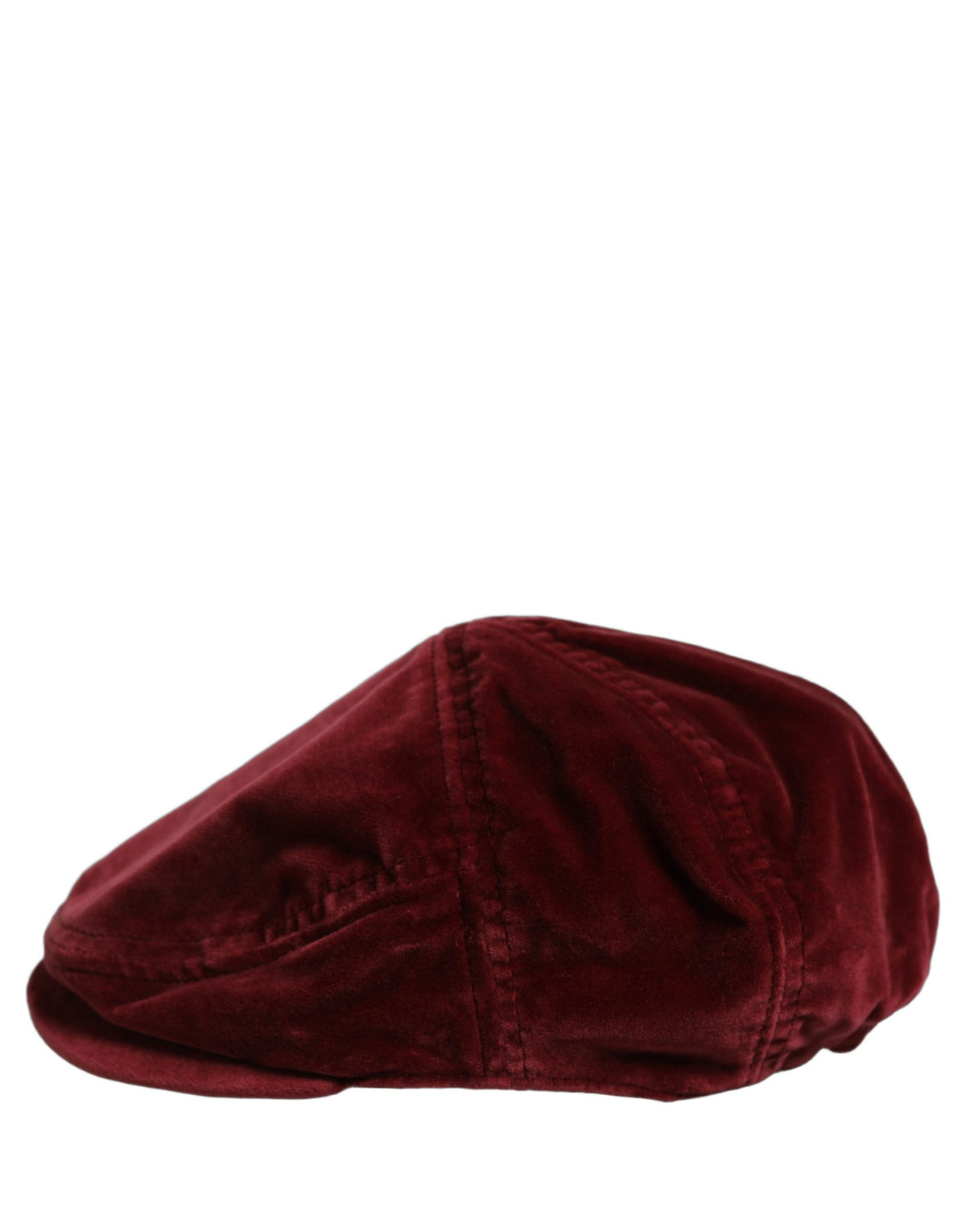 New Dolce & Gabbana Men Dark Red Cotton Newsboy Capello Cabbie Hat