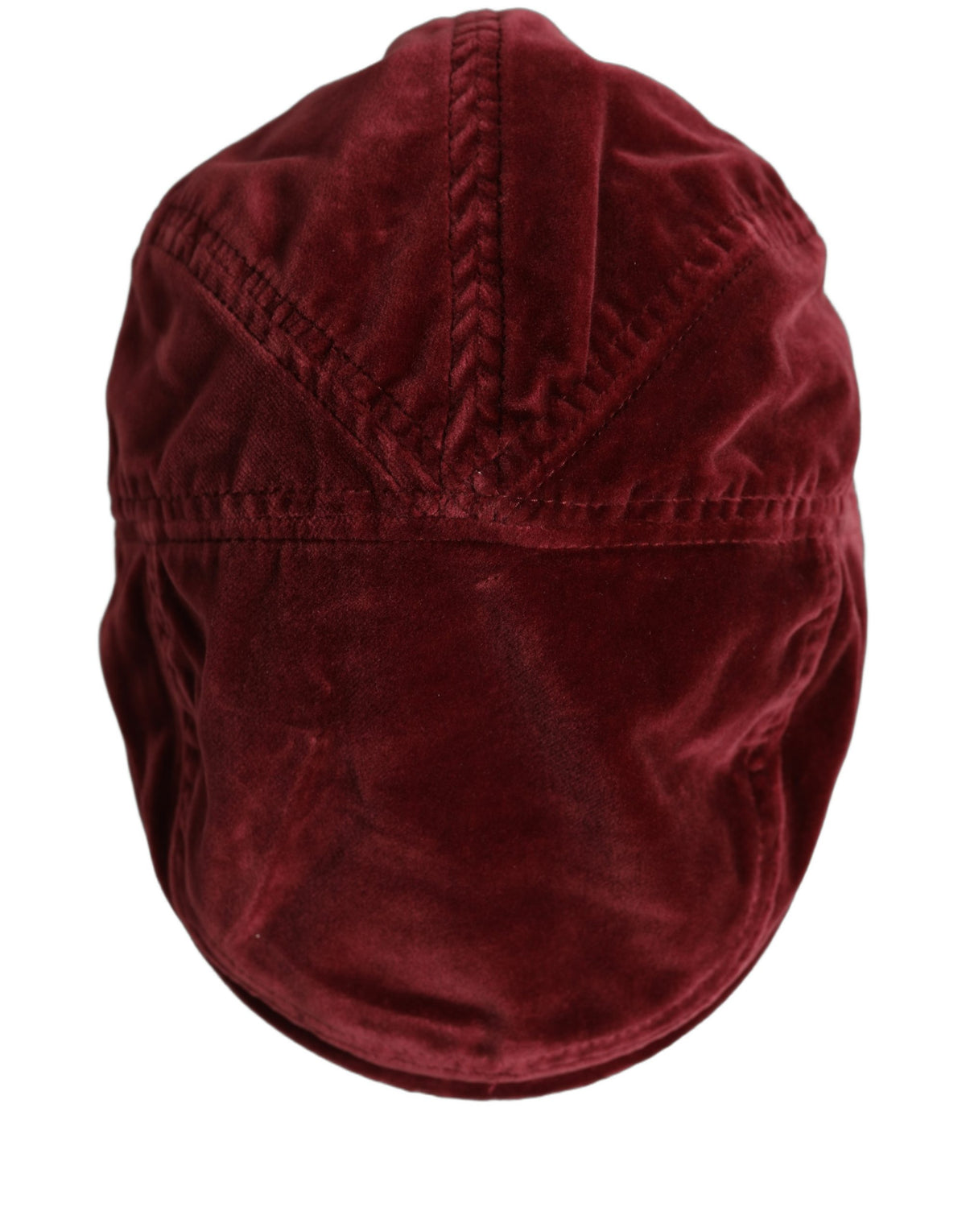 New Dolce & Gabbana Men Dark Red Cotton Newsboy Capello Cabbie Hat