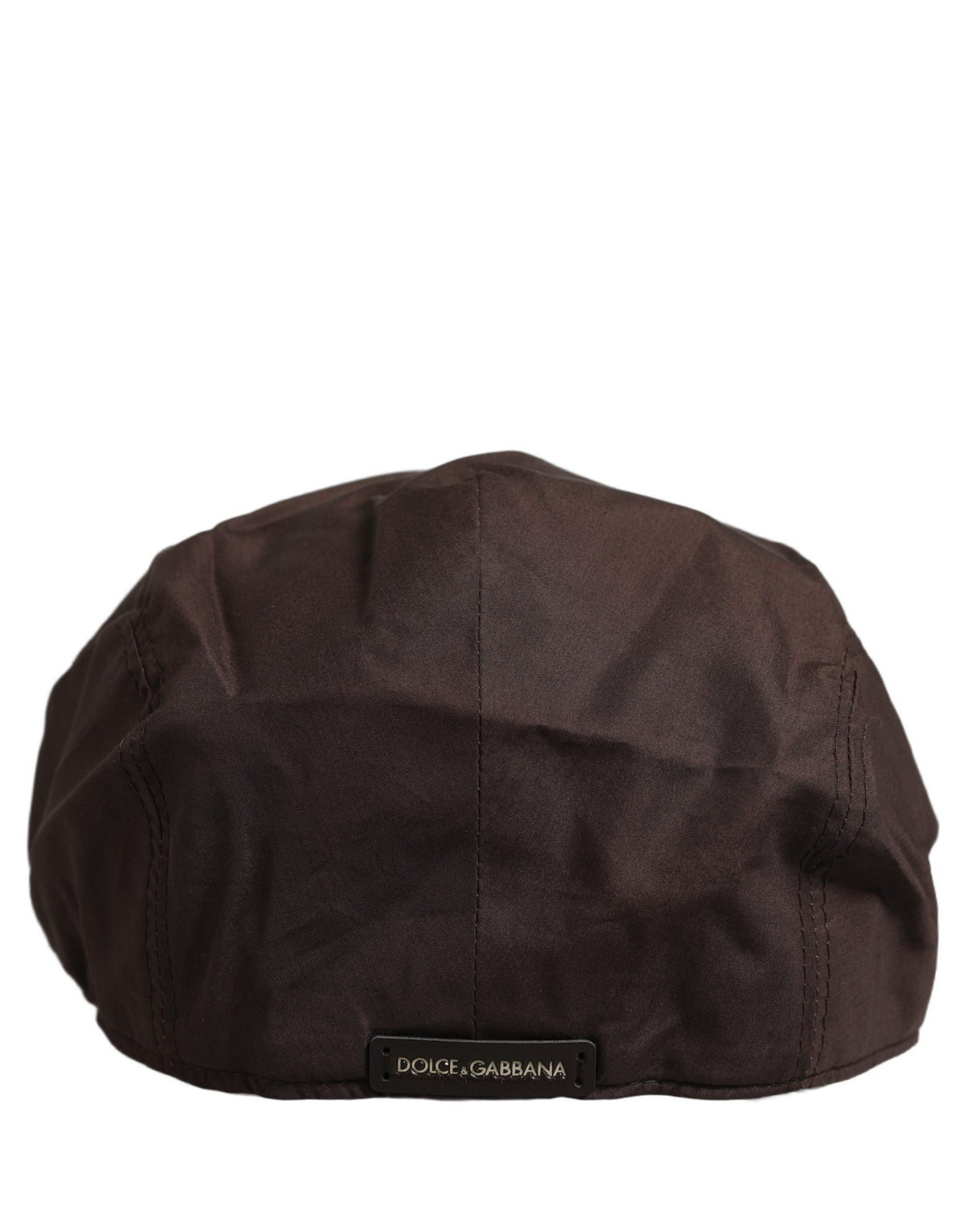 New Dolce & Gabbana Men Brown Cotton Newsboy Capello Cabbie Hat