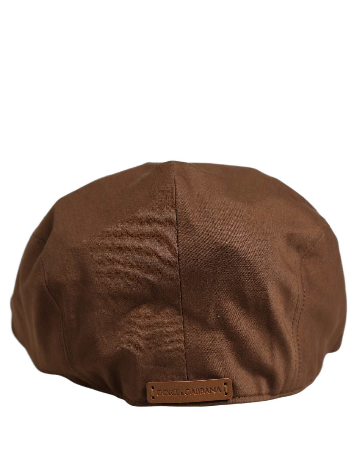 New Dolce & Gabbana Men Brown Cotton Newsboy Capello Cabbie Hat