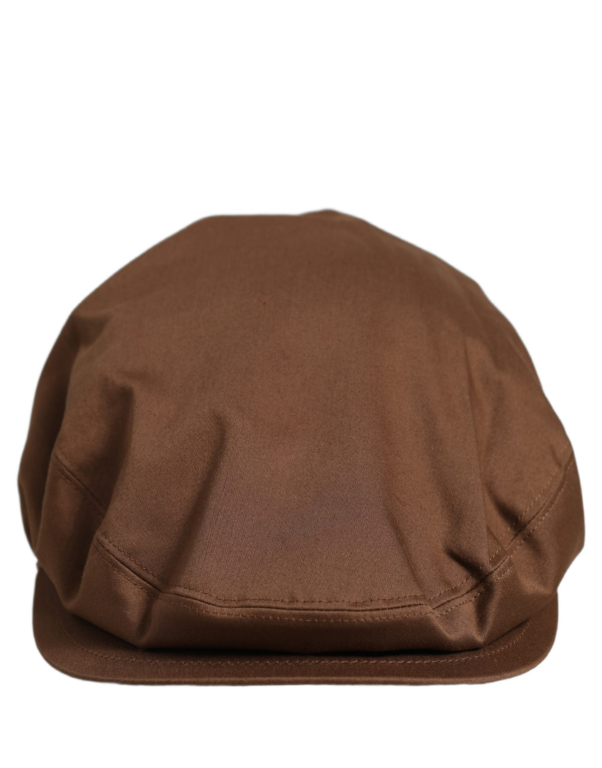New Dolce & Gabbana Men Brown Cotton Newsboy Capello Cabbie Hat