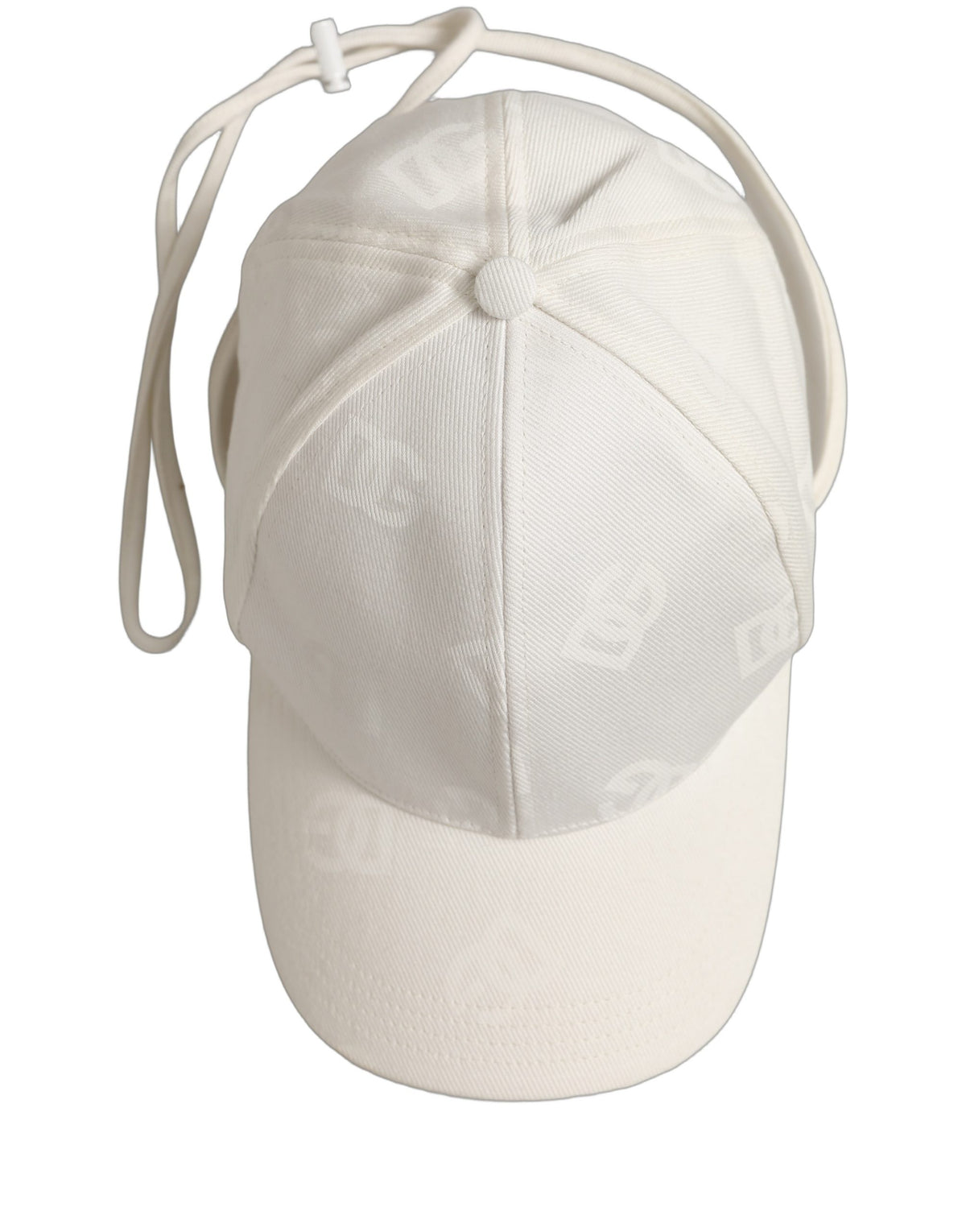 New Dolce & Gabbana Men White Cotton Stretch Baseball Capello Hat