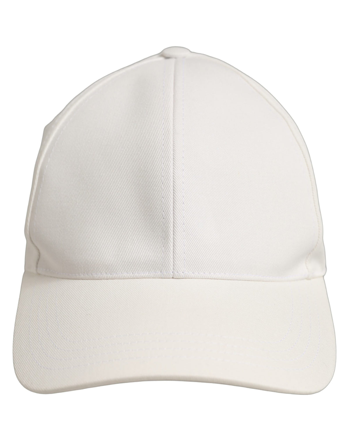 New Dolce & Gabbana Men White Cotton Baseball Capello 6 Panels Hat