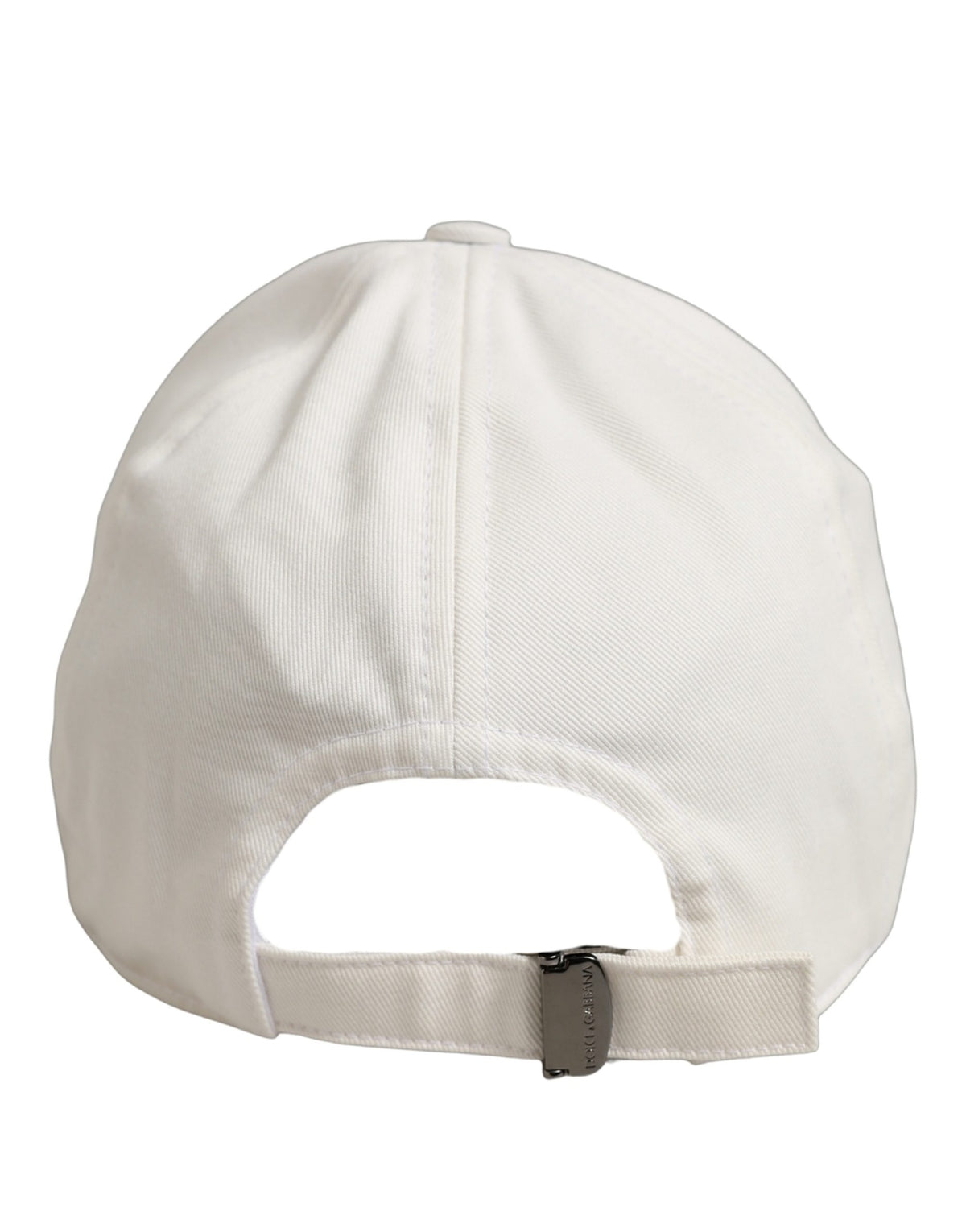 New Dolce & Gabbana Men White Cotton Baseball Capello 6 Panels Hat