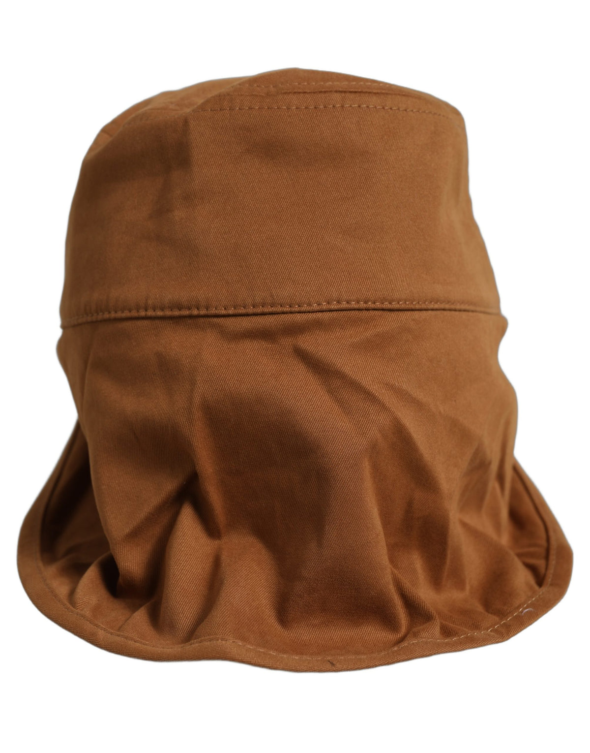 New Dolce & Gabbana Men Brown Cotton Double Brim Baseball Cap Hat