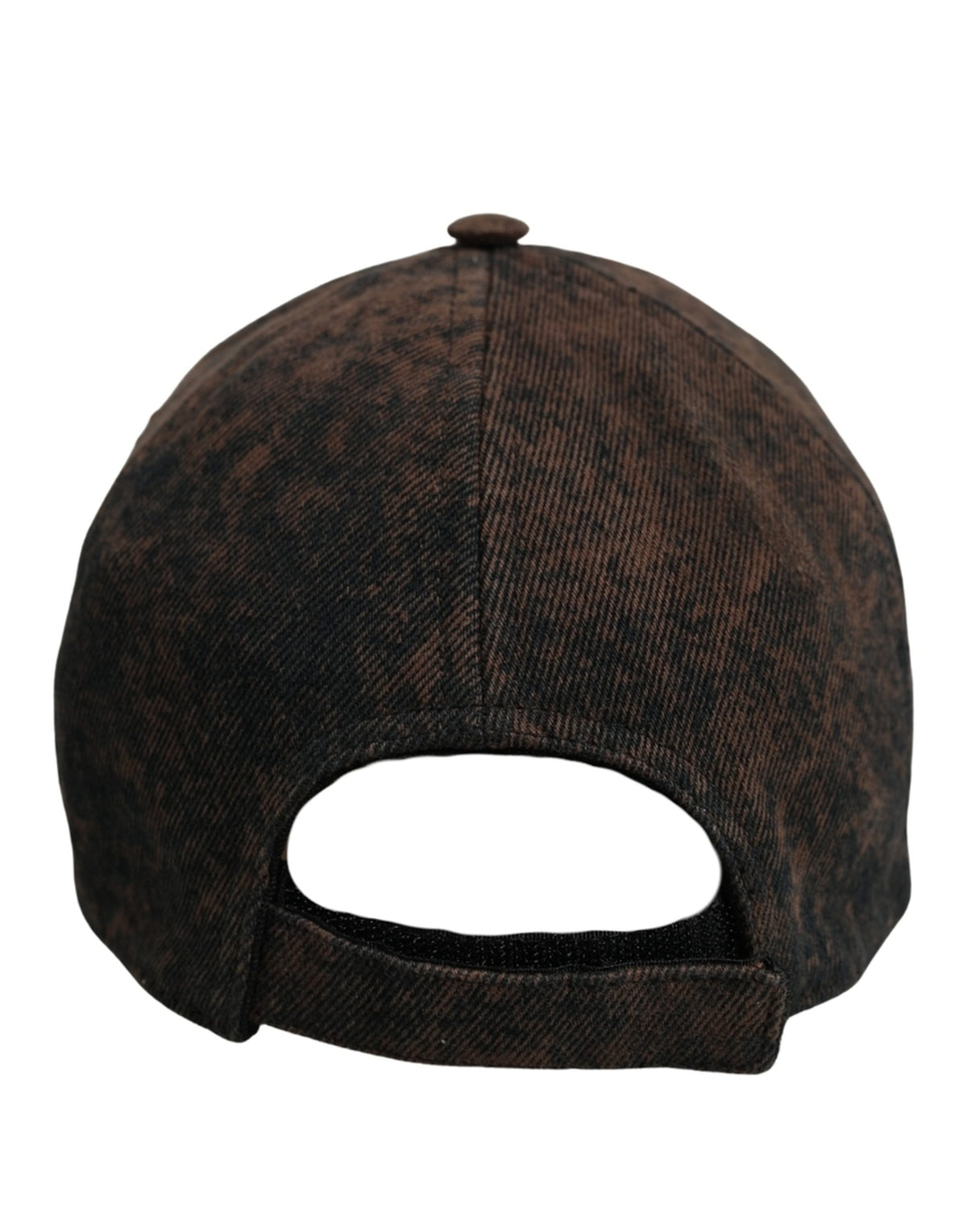 New Dolce & Gabbana Men Brown Cotton Distressed Baseball Cap Hat