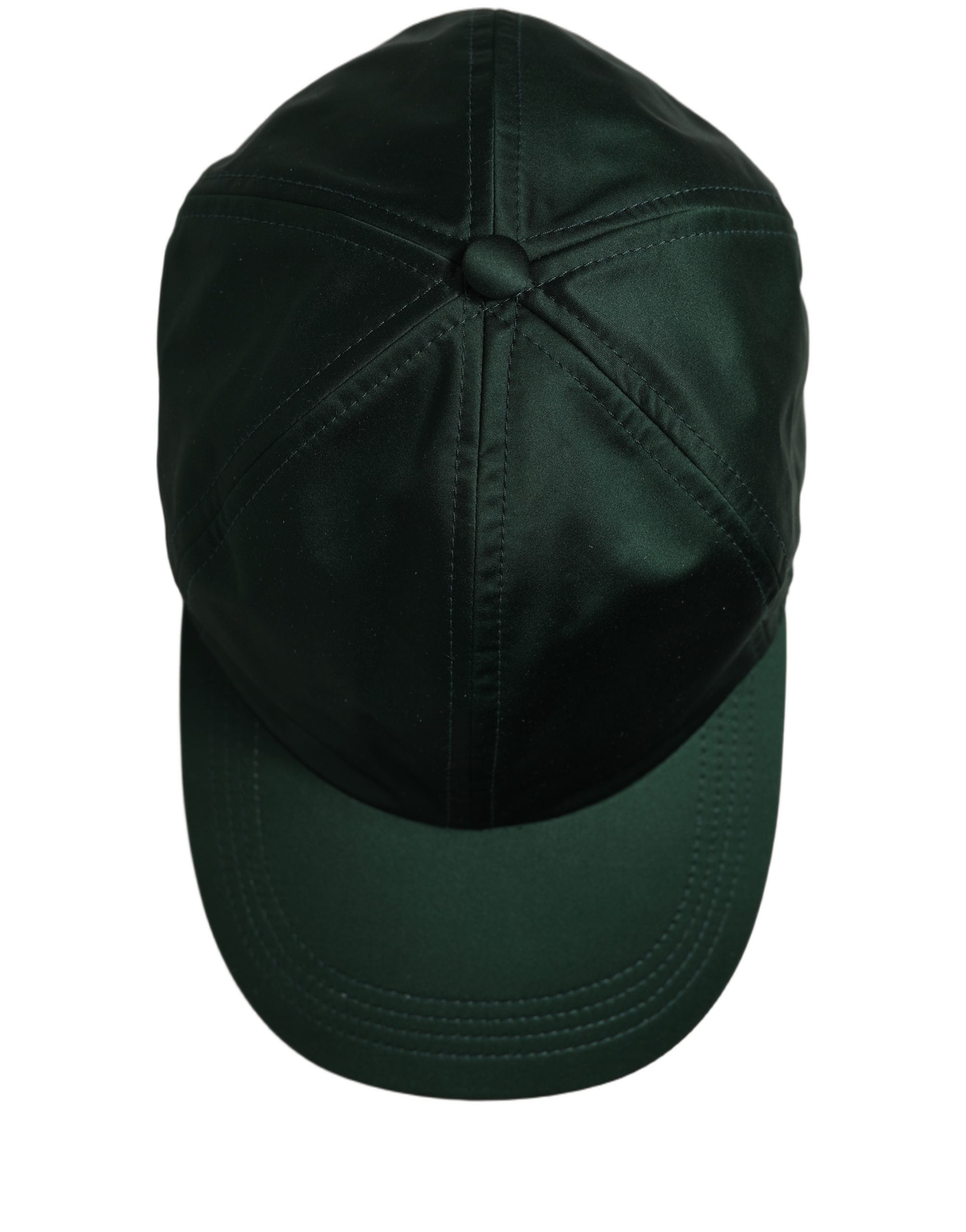 Dolce & Gabbana Men Deep Green Cotton Baseball Cap 6 Panels Hat