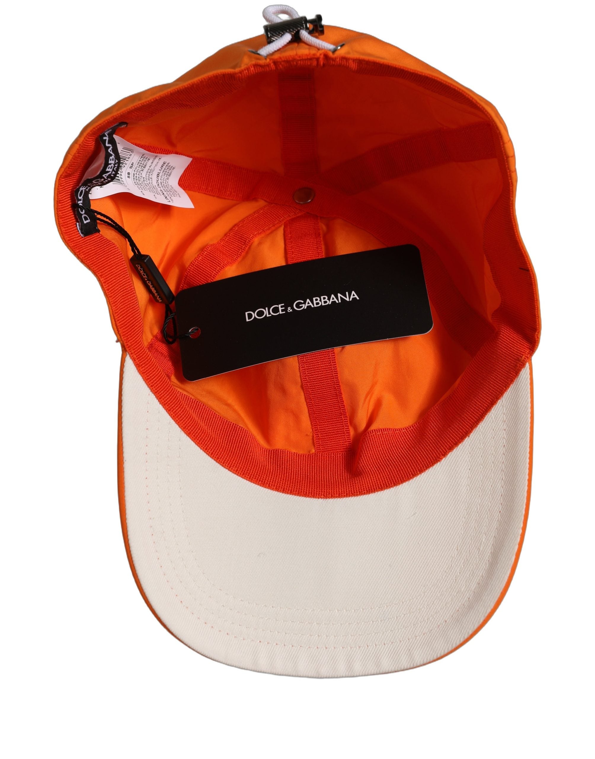 Dolce & Gabbana Men Orange Baseball Cap 6 Panels Hat