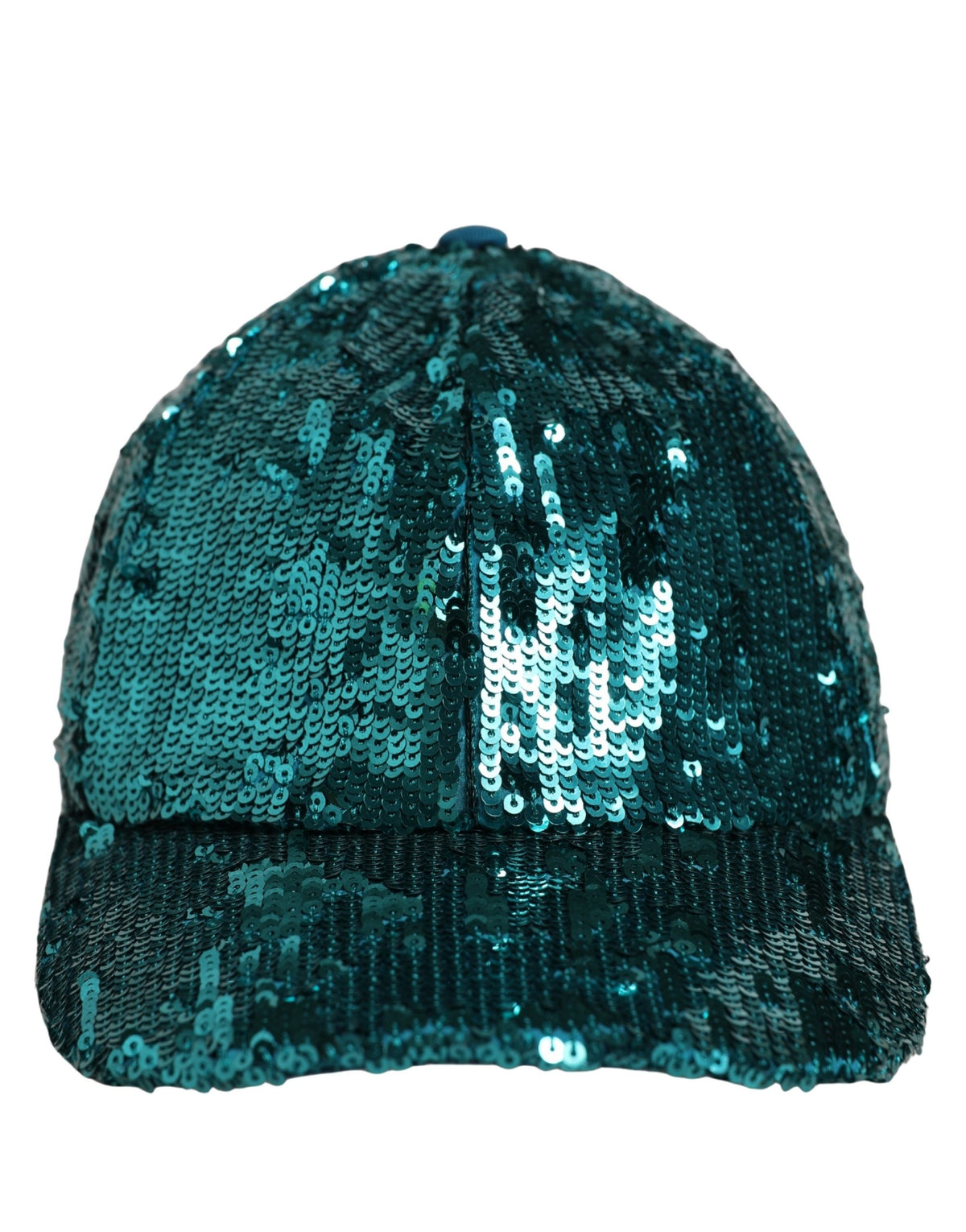 New Dolce & Gabbana Men Green Cotton Sequin Baseball Cap 6 Panels Hat