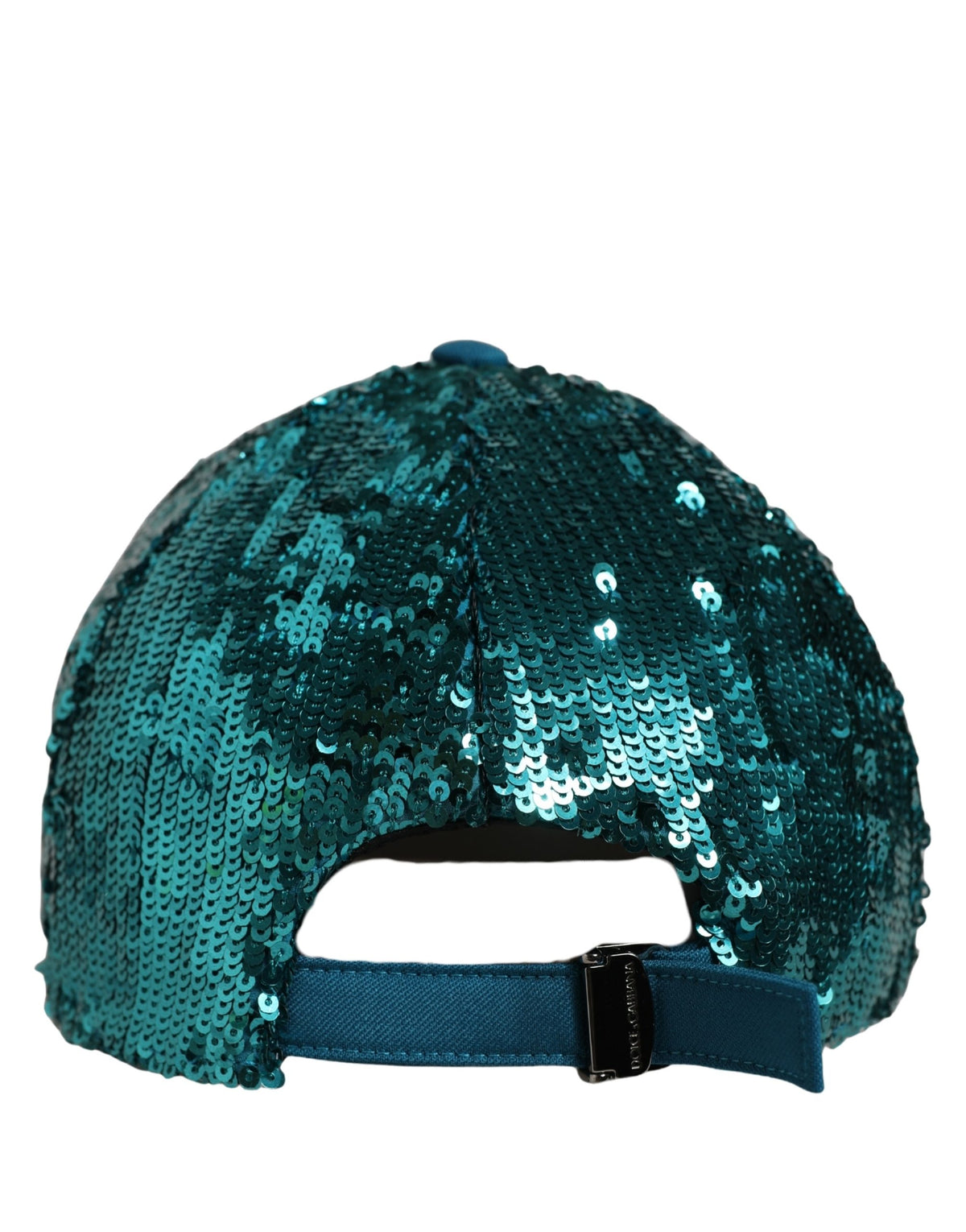 New Dolce & Gabbana Men Green Cotton Sequin Baseball Cap 6 Panels Hat