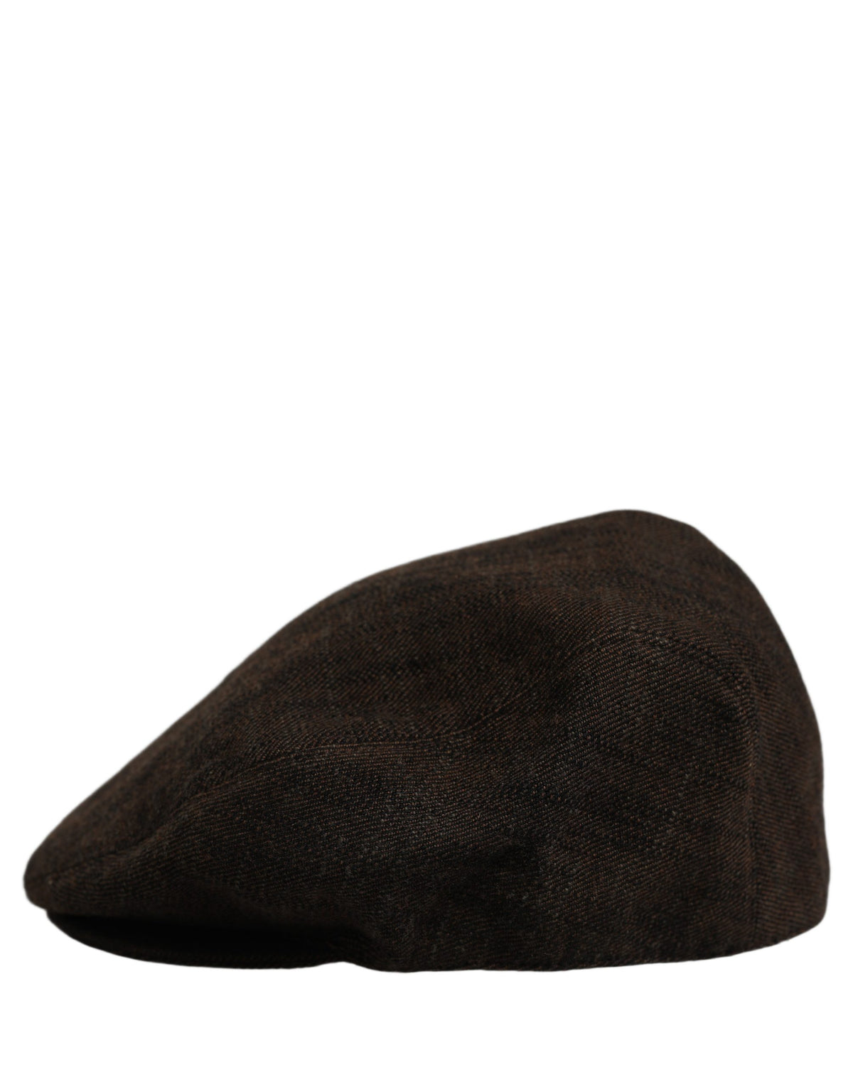 New Dolce & Gabbana Men Brown Cotton Flat Cloth Newsboy Cap Hat