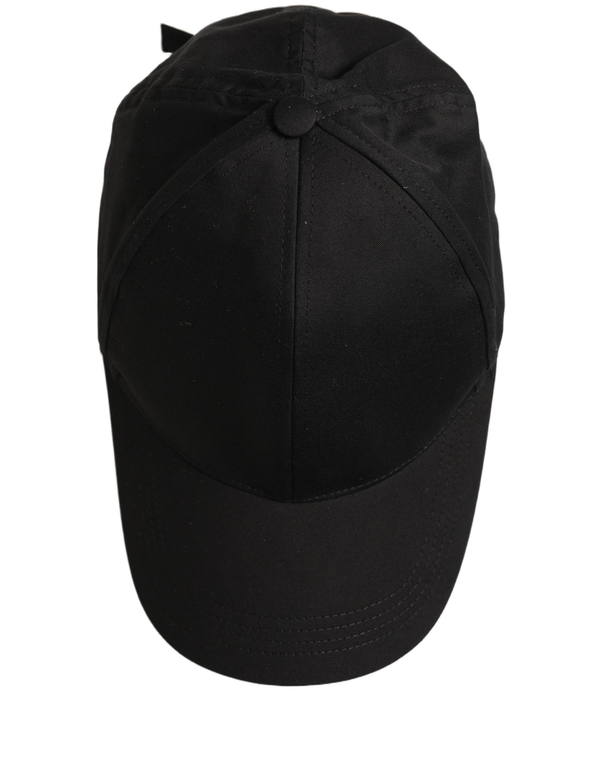 New Dolce & Gabbana Men Black Cotton Baseball Cap 6 Panels Hat