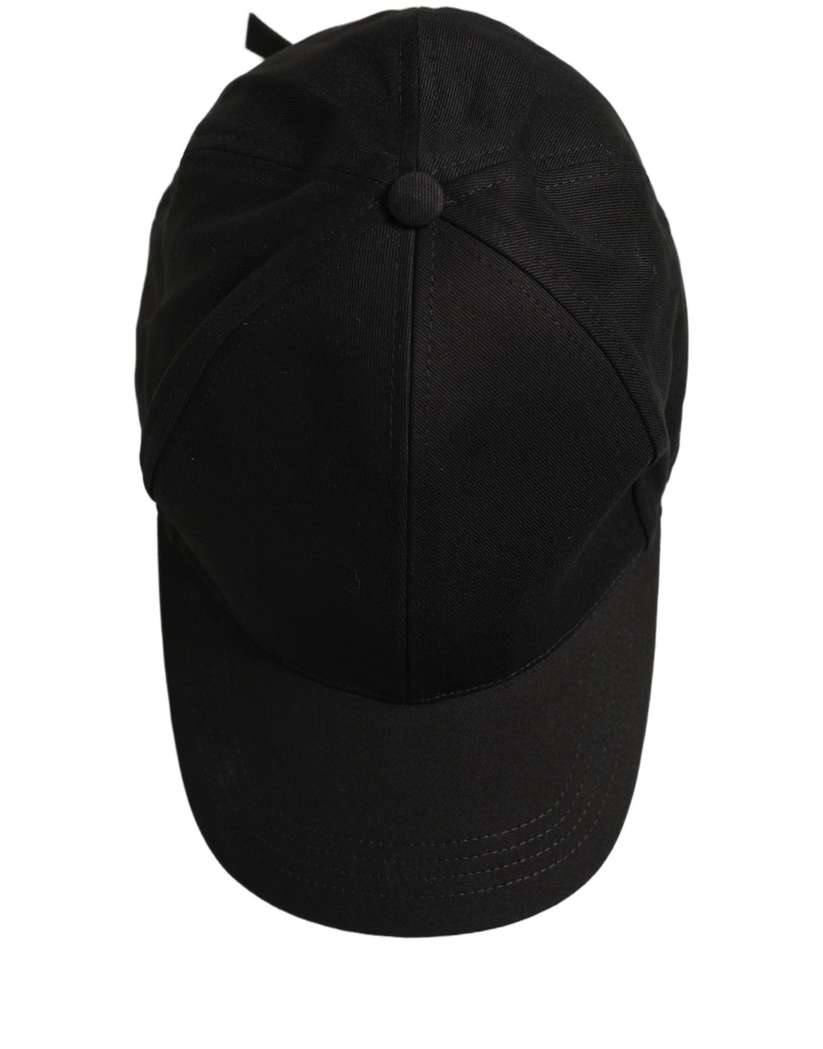New Dolce & Gabbana Men Black Cotton Baseball Capello 6 Panels Hat