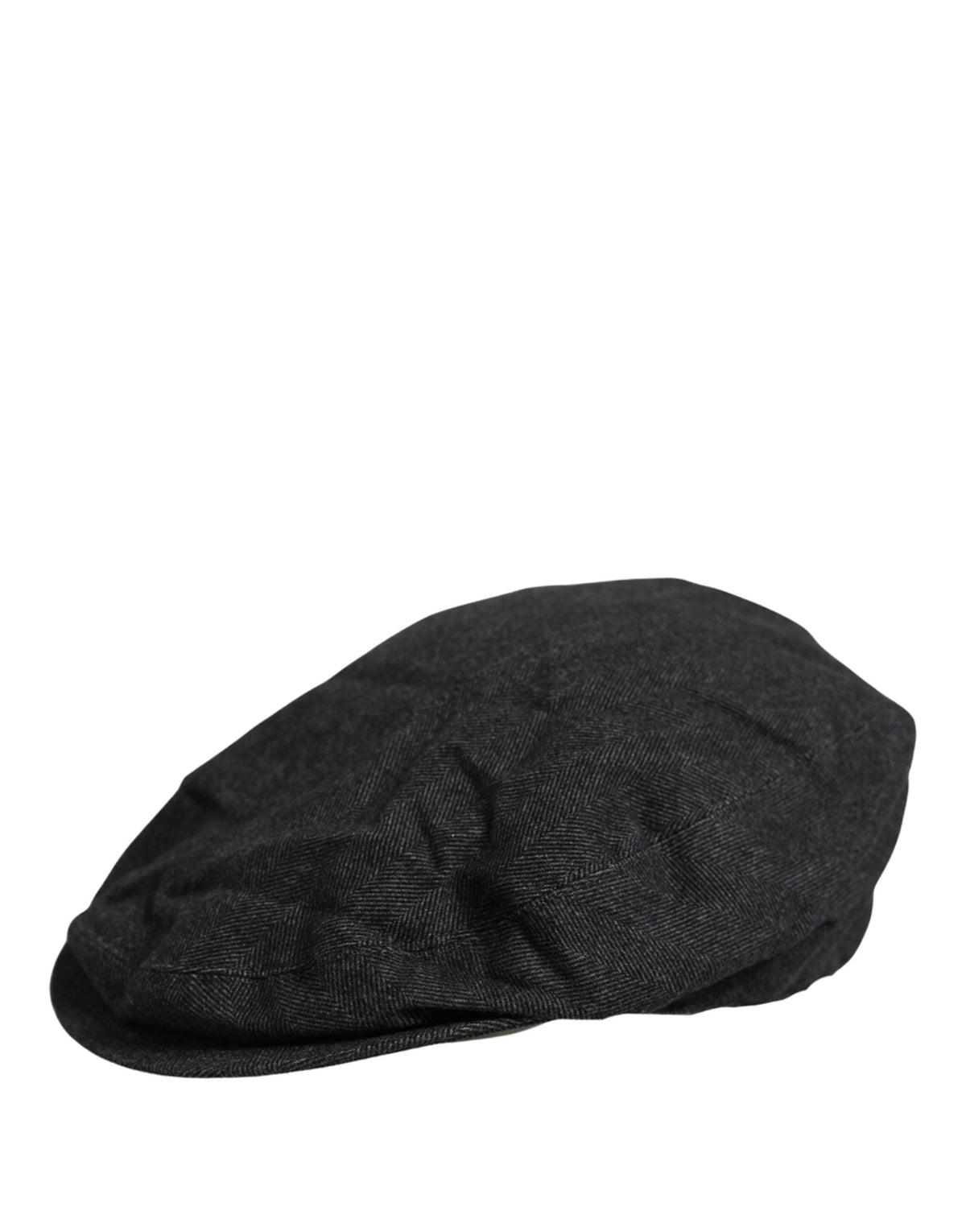New Dolce & Gabbana Men Black Cotton Flat Cloth Newsboy Cap Hat