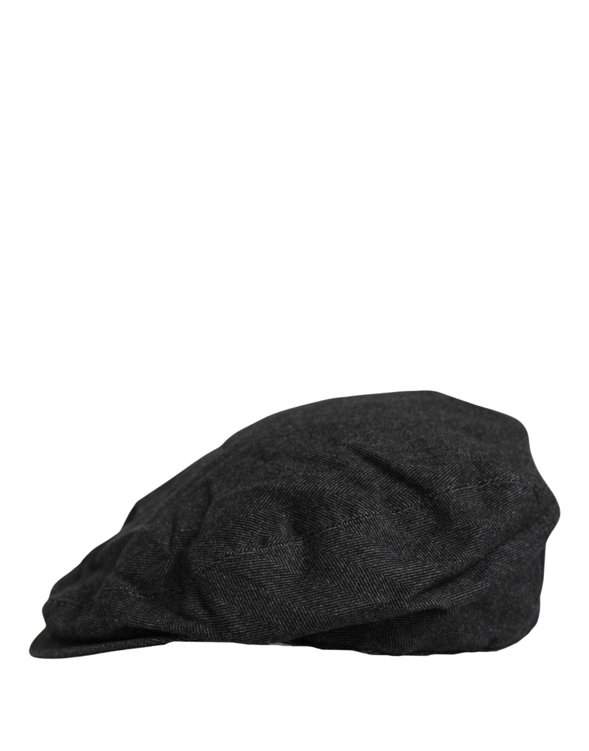 New Dolce & Gabbana Men Black Cotton Flat Cloth Newsboy Cap Hat
