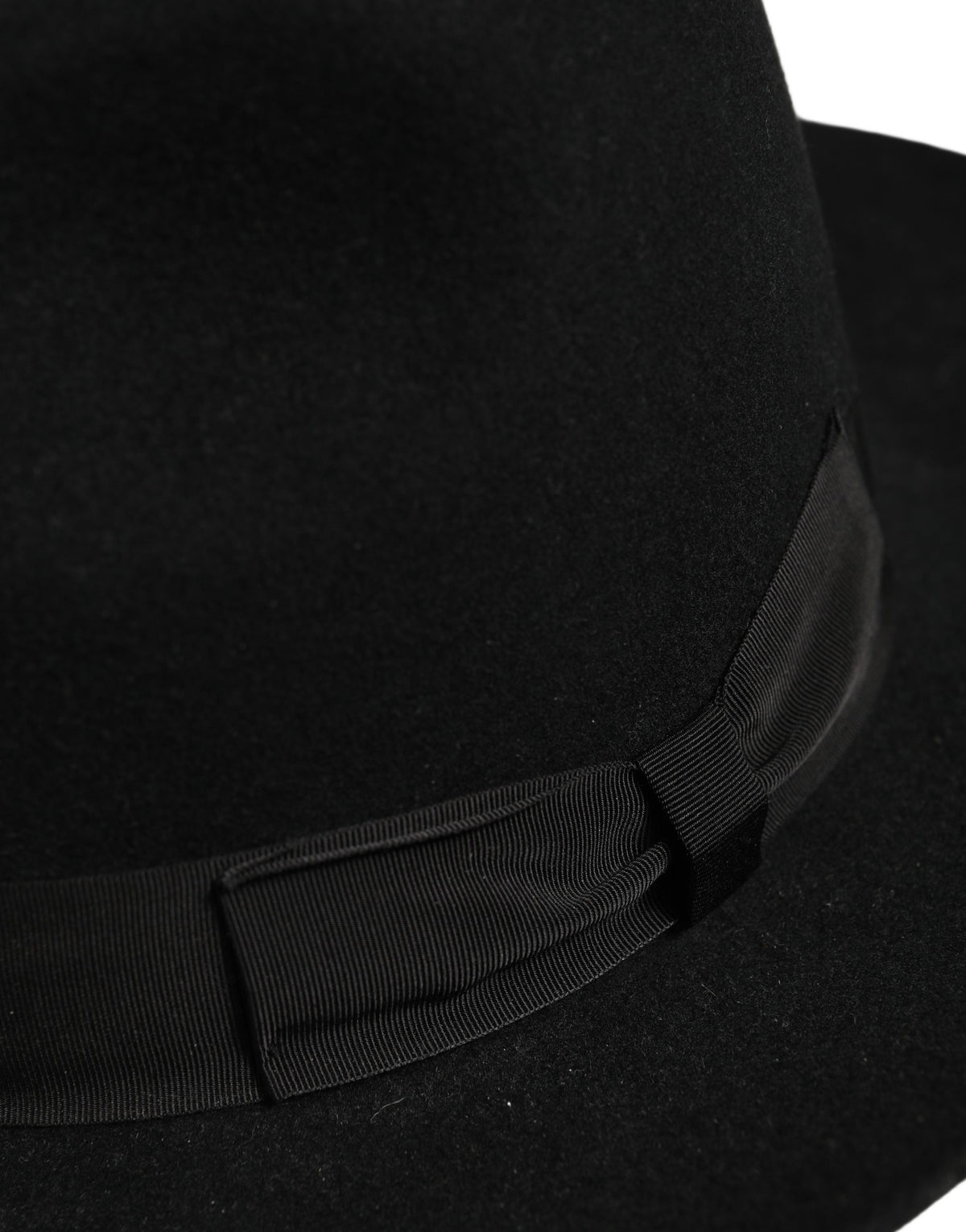 New Dolce & Gabbana Men Black Classic Wide Brim Fedora Capello Hat